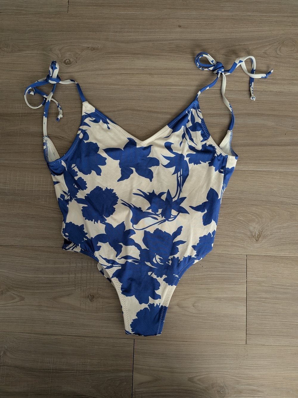 Blue Floral One-Piece Swimsuit - Women's